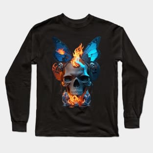 Skull water fire harmony Long Sleeve T-Shirt
